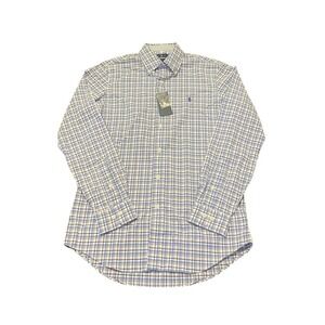 Polo Ralph Lauren Shirt Mens S Blue Plaid Classic Fit Performance Stretch NWT